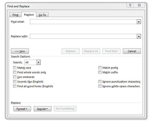 Find-Replace-Dialog-Test-Cases