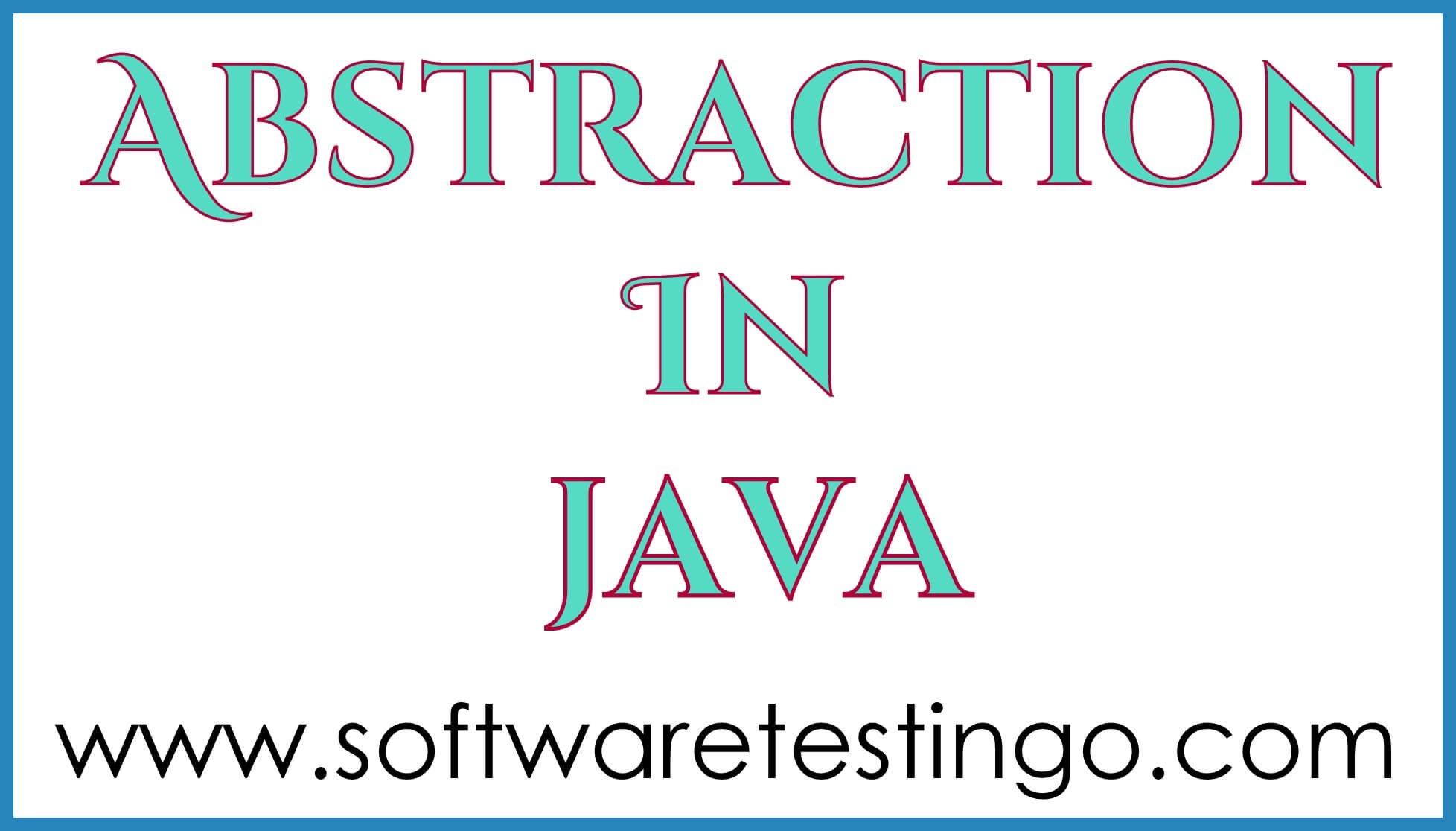 Abstraction in java