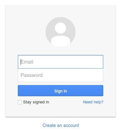 Gmail Login Screen Test Scenario