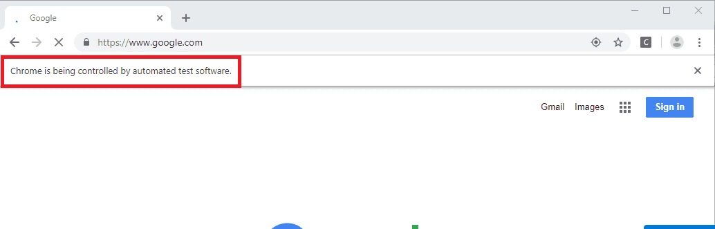 Chrome info Bar