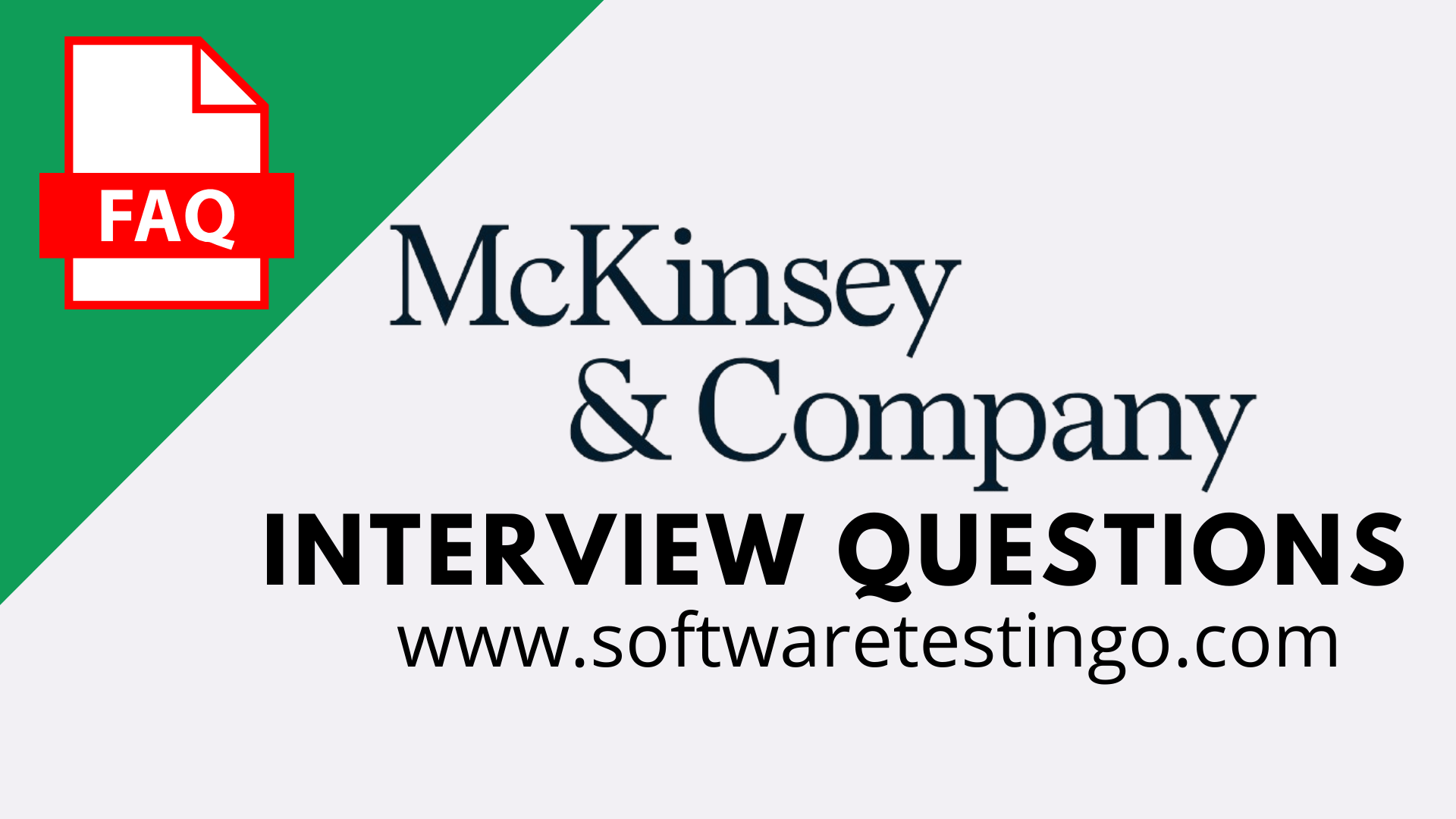 McKinsey & Company Interview Questions
