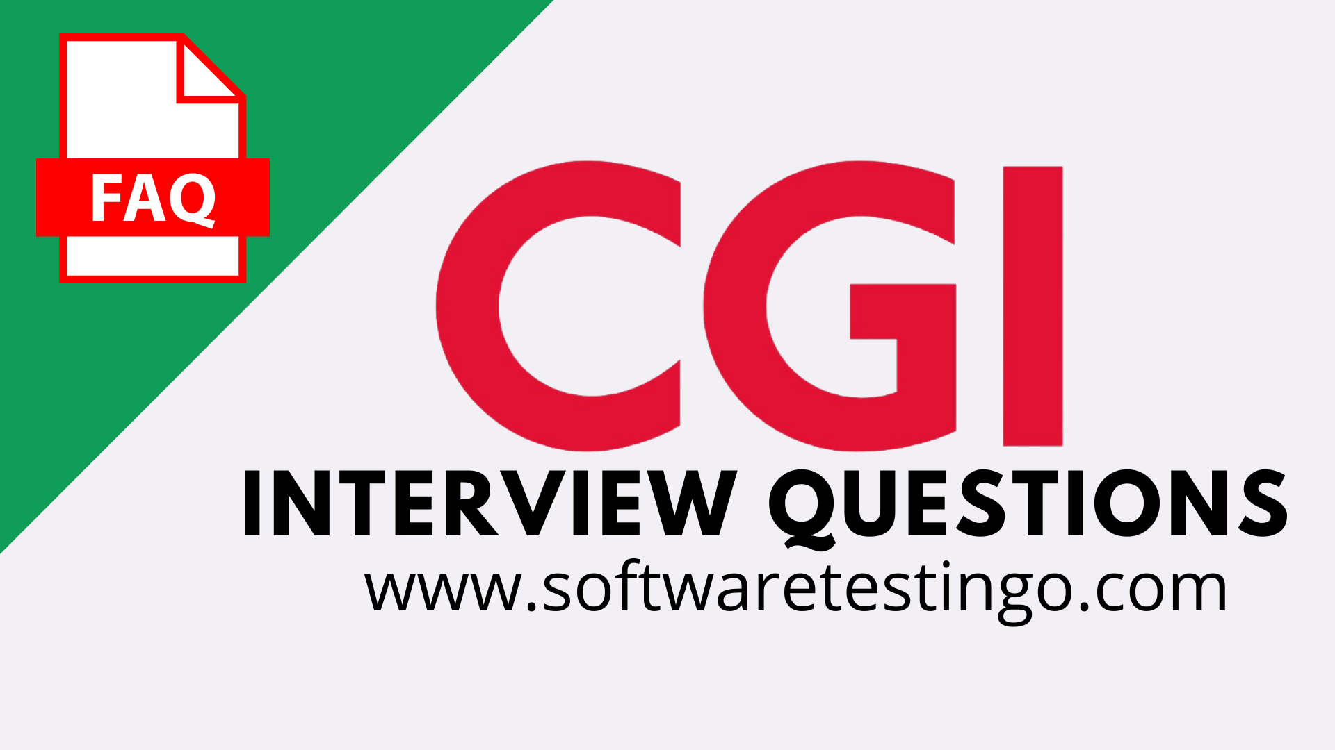 CGI Interview Questions