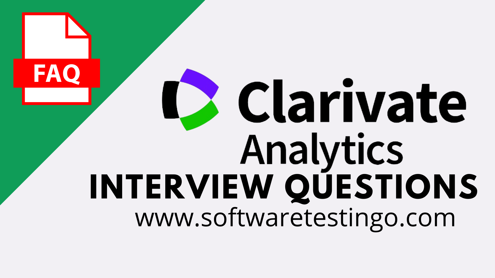 Clarivate Analytics Interview Questions