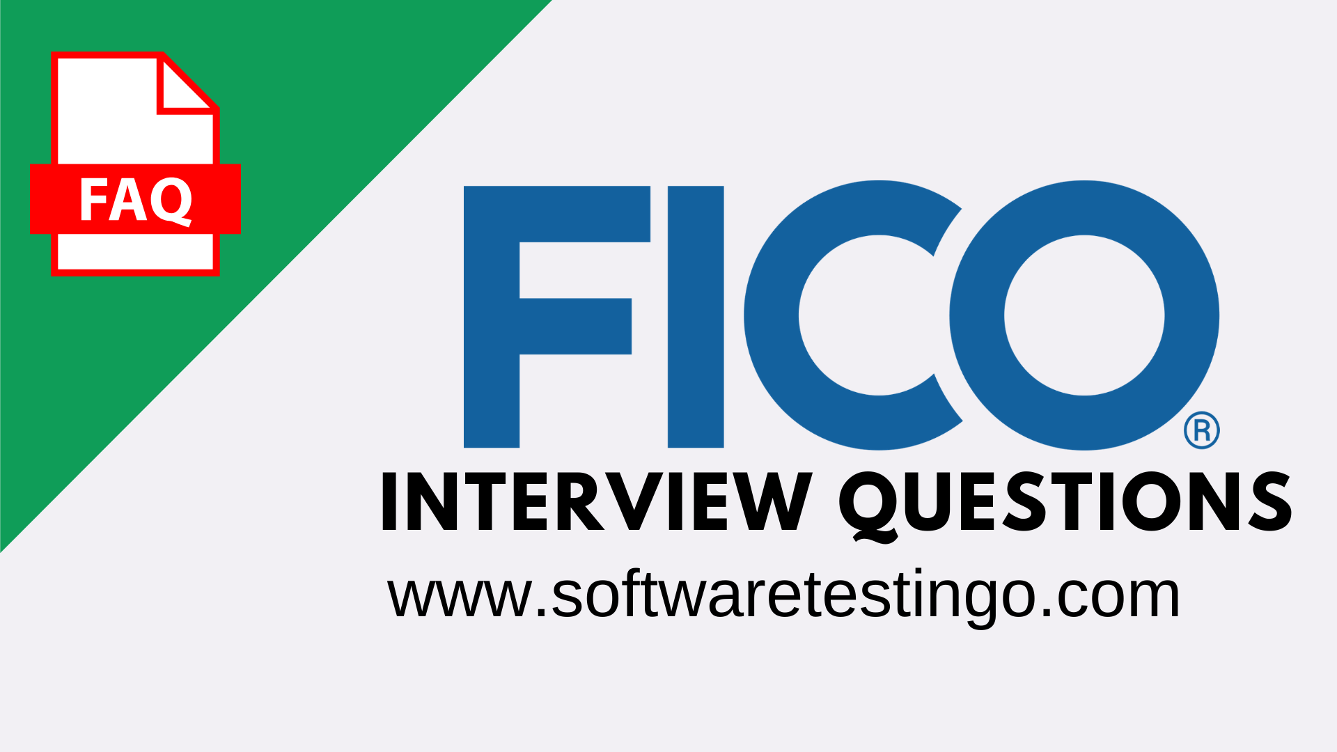 FICO Interview Questions