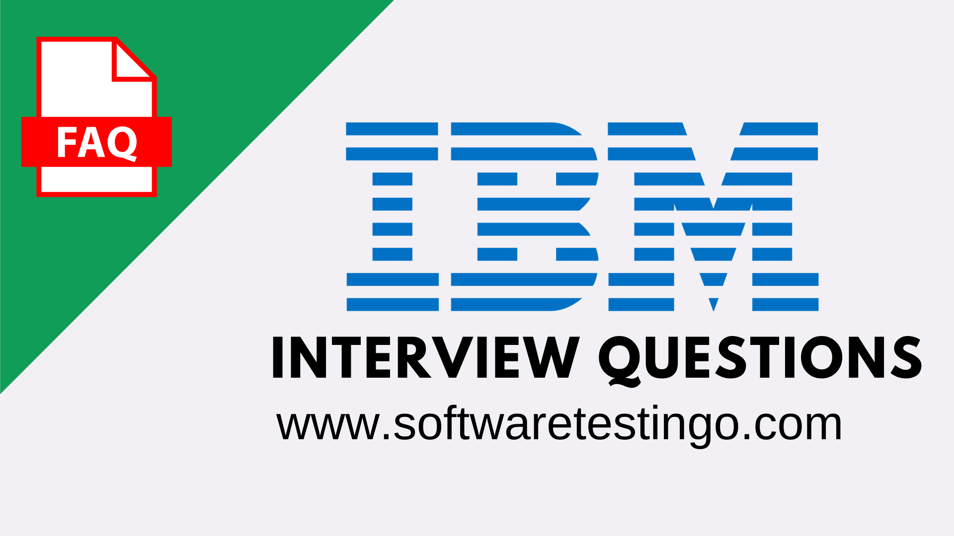 IBM Manual Interview Questions