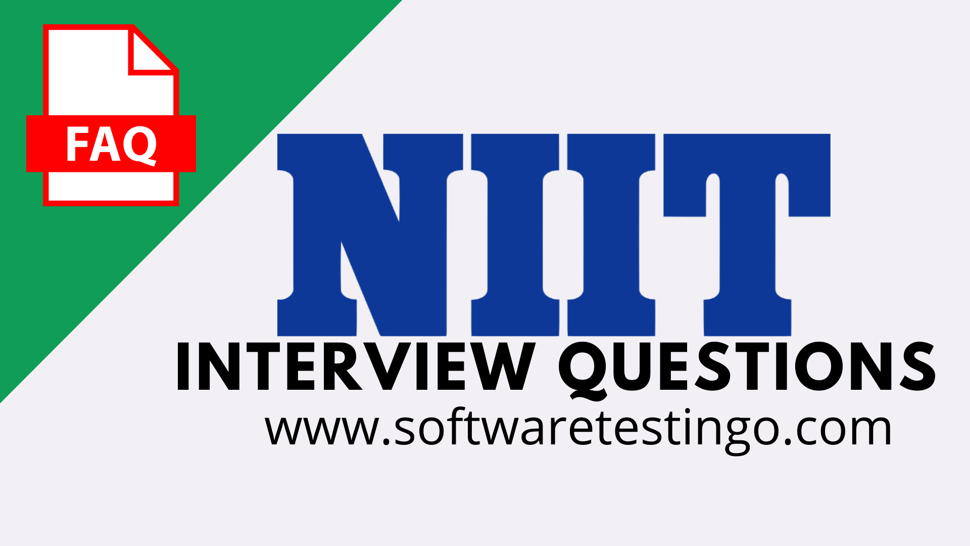 NIIT Technologies Manual Testing Interview Questions 2023 