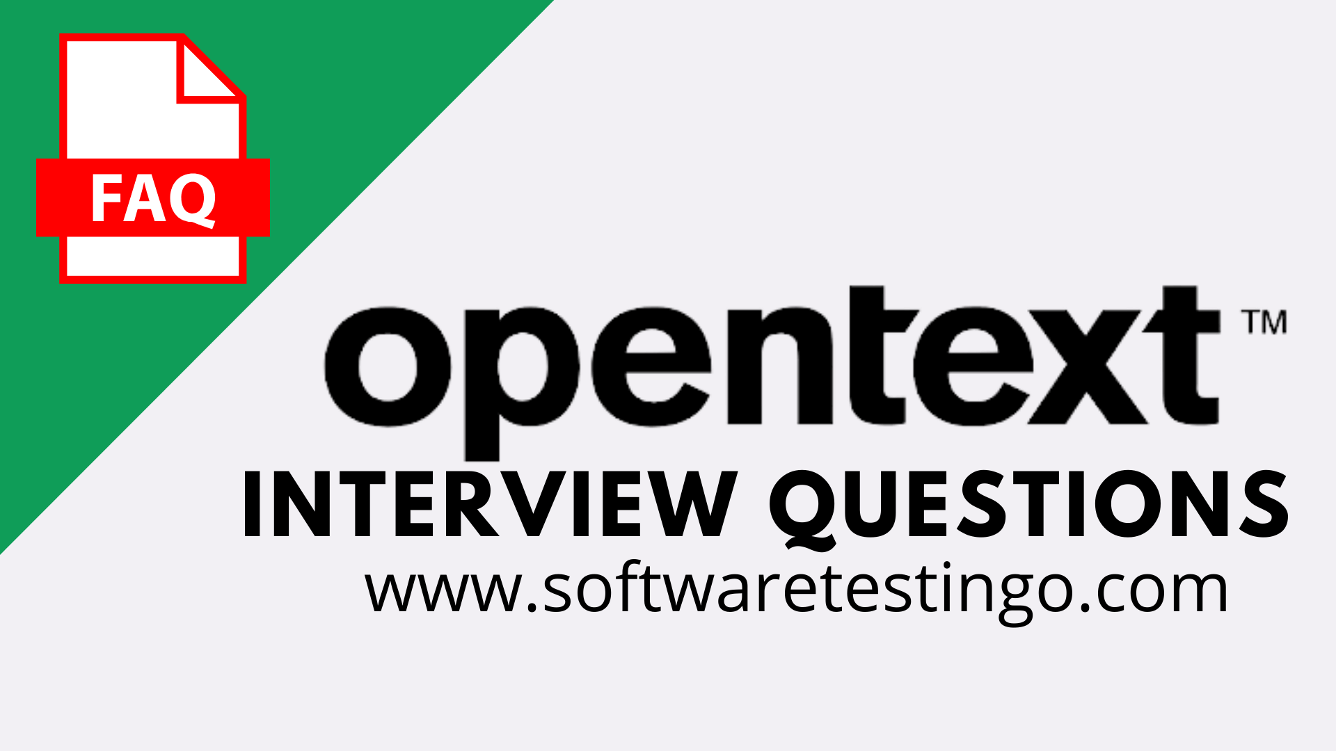 OpenText Interview Questions