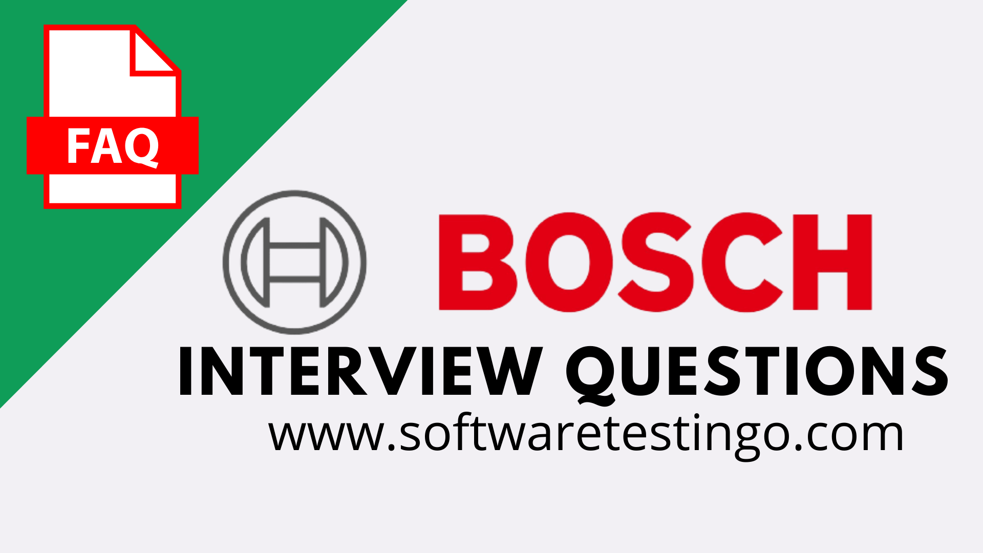 Robert Bosch Interview Questions