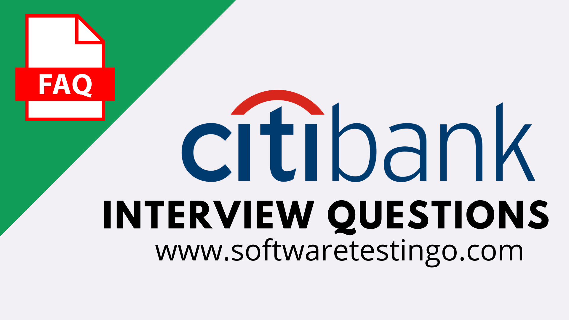 Citi Bank Interview Questions