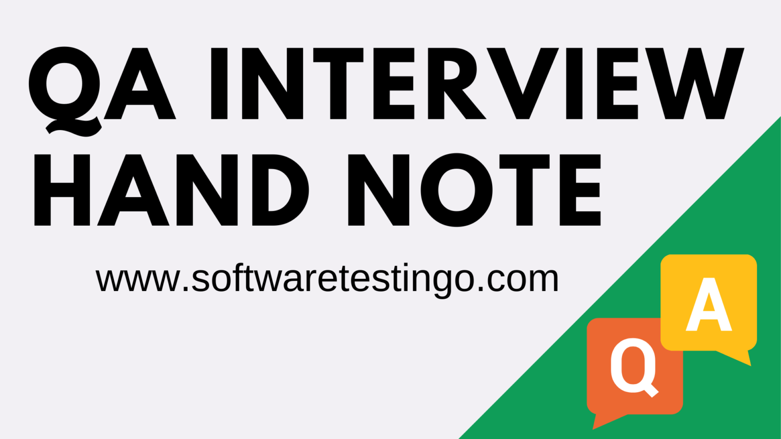 Testing Interview Questions New & Easy Hand Note by QA 2023
