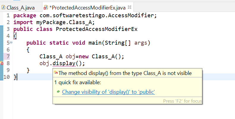 Protected Method In Child Class With Out Exteends