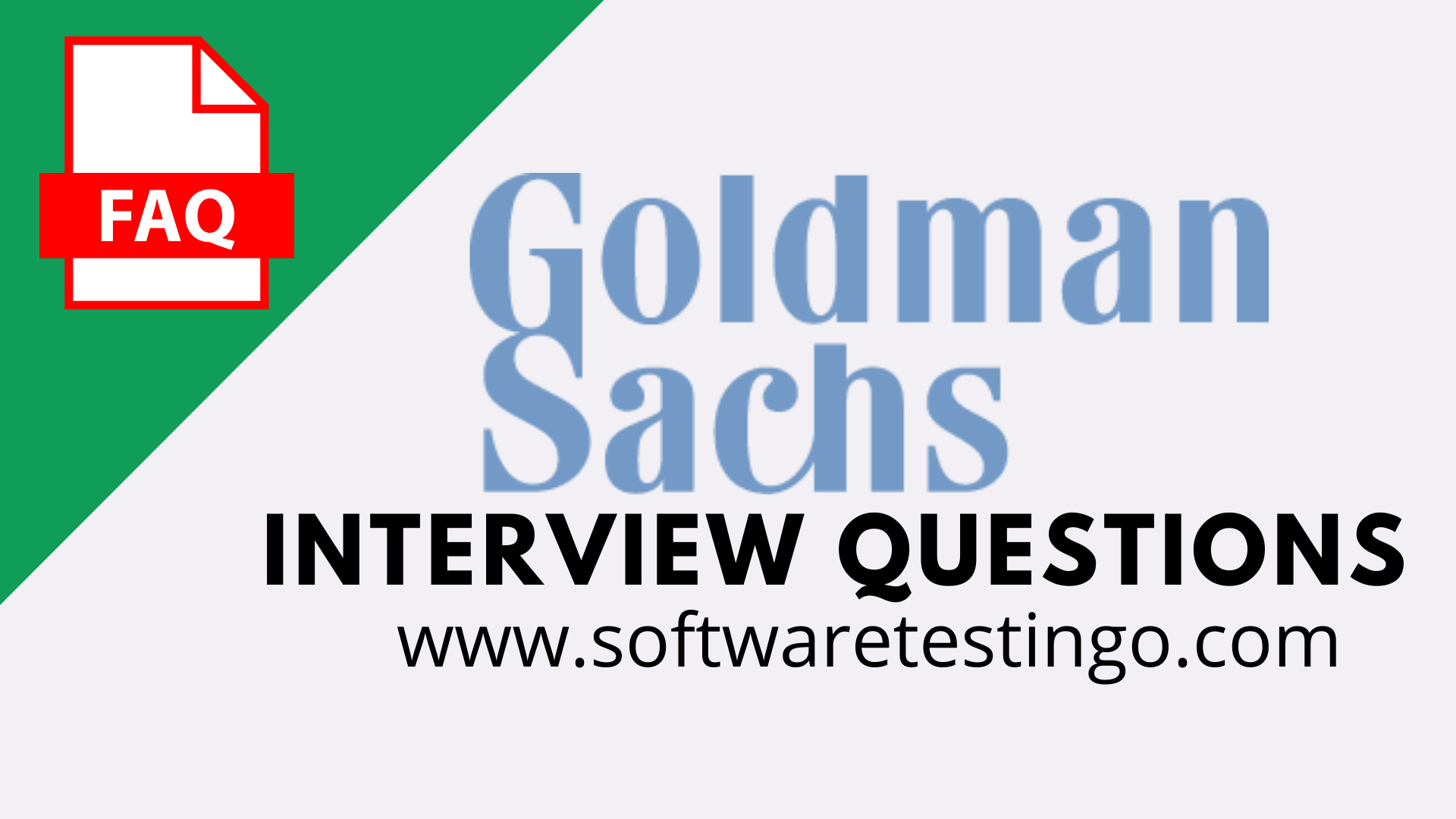 Goldman Sachs Services Interview Questions