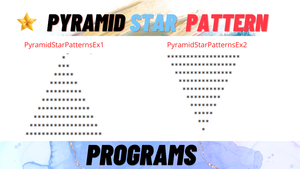 Pyramid Star Pattern Programs in Java