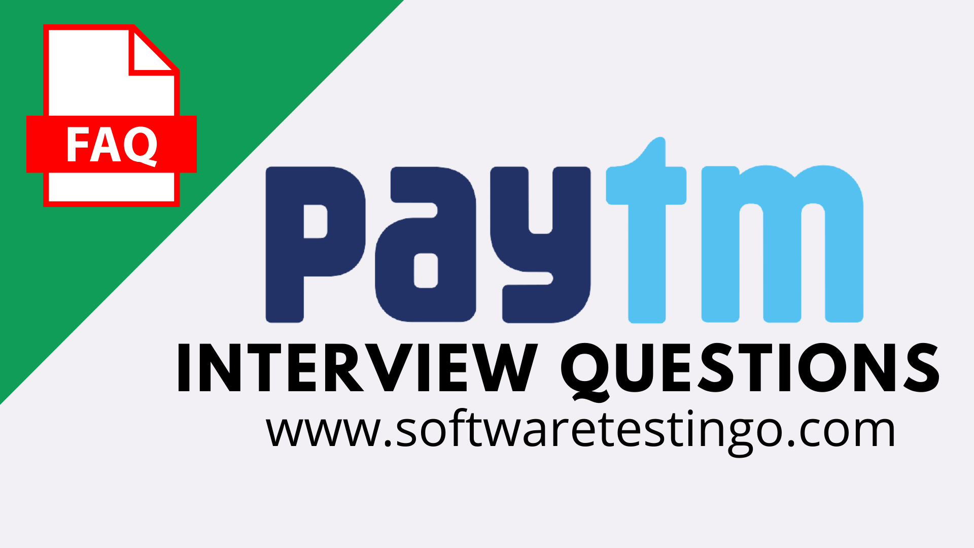 Paytm Interview Questions