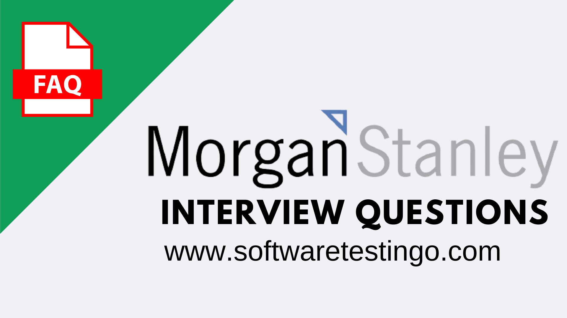 Morgan Stanley Interview Questions