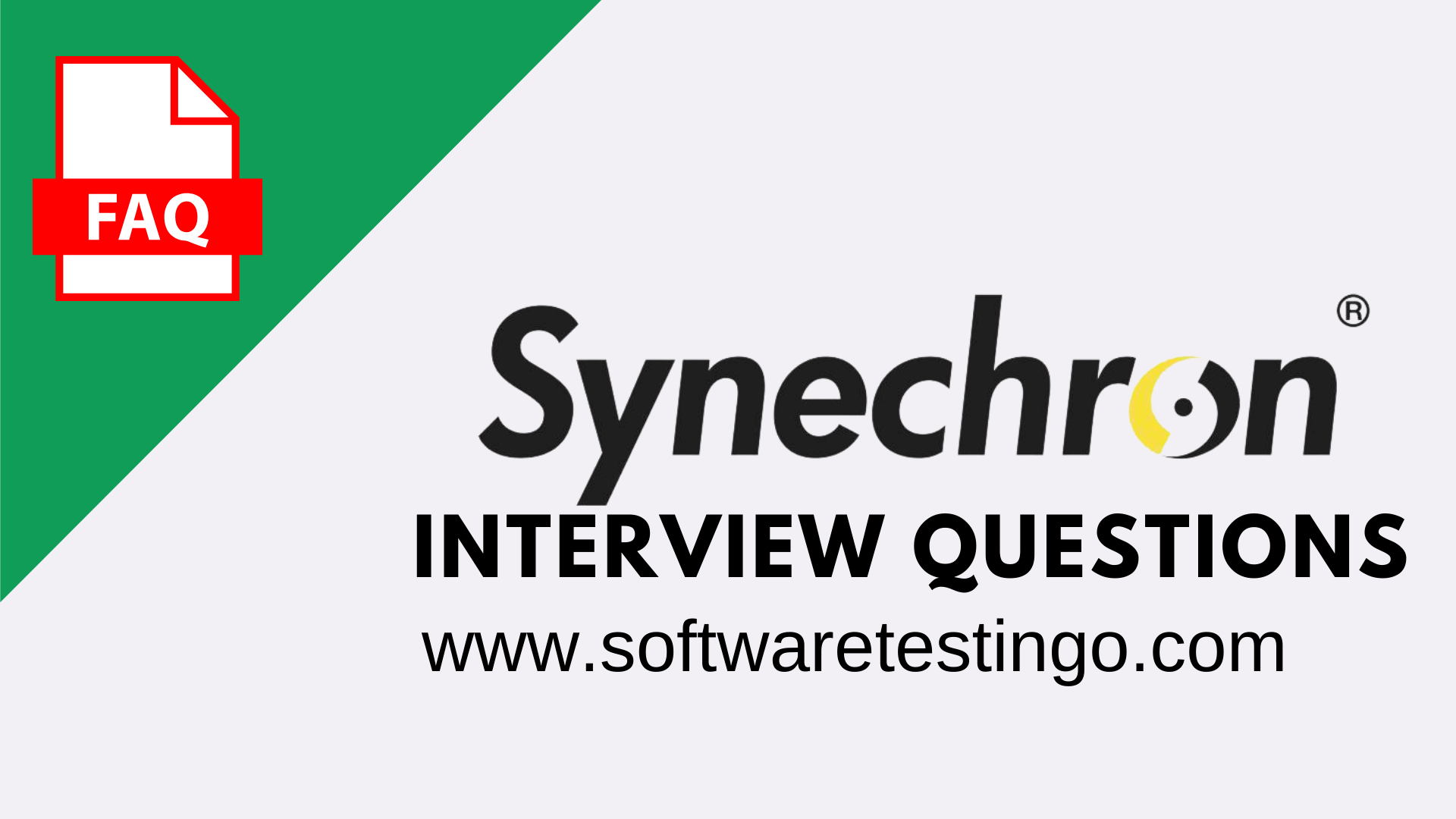 Synechron Interview Questions