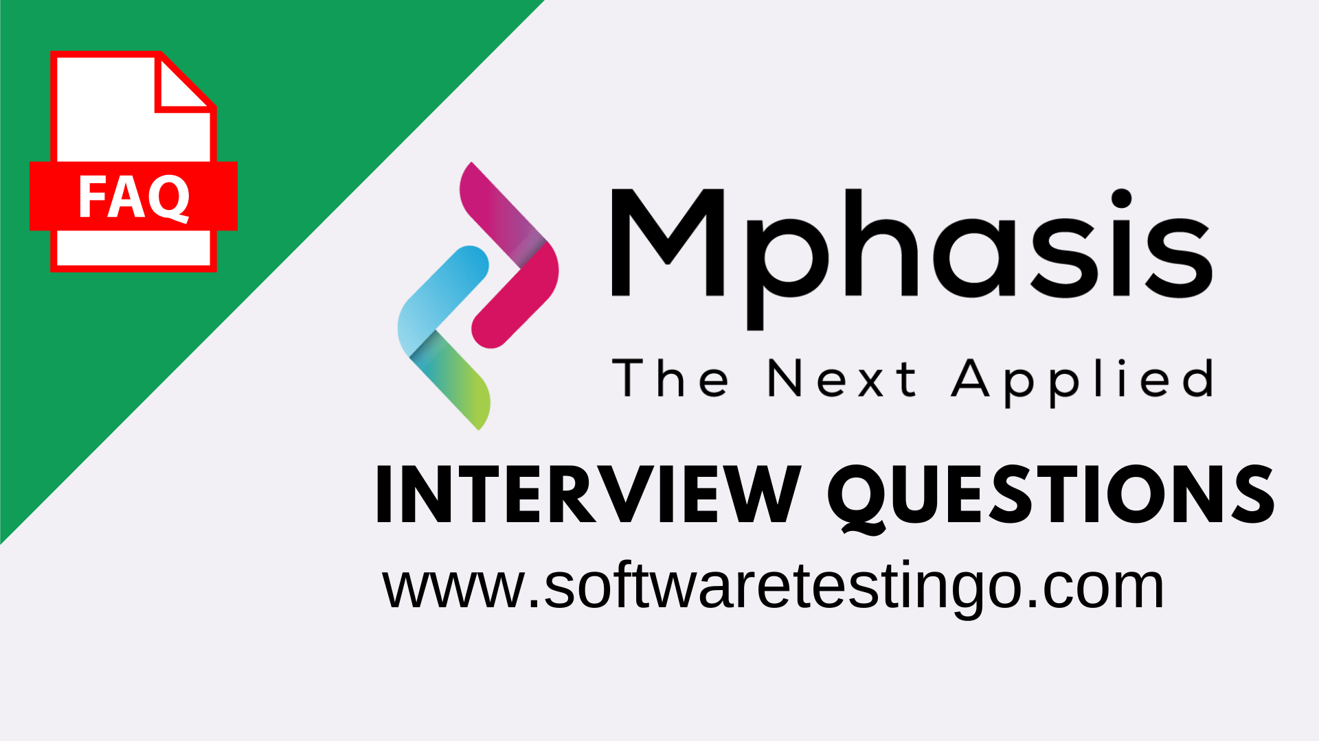 Mphasis Interview Questions