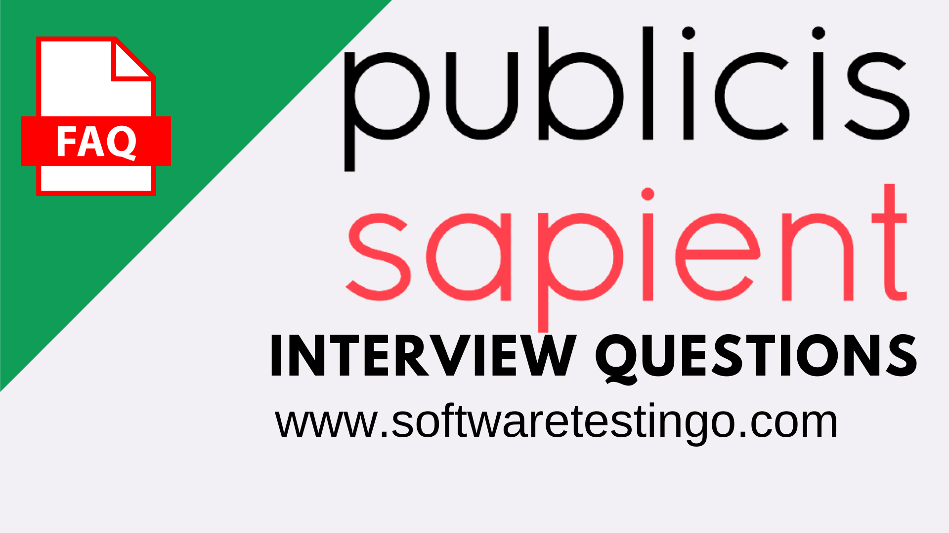 Publicis Sapient Interview Question