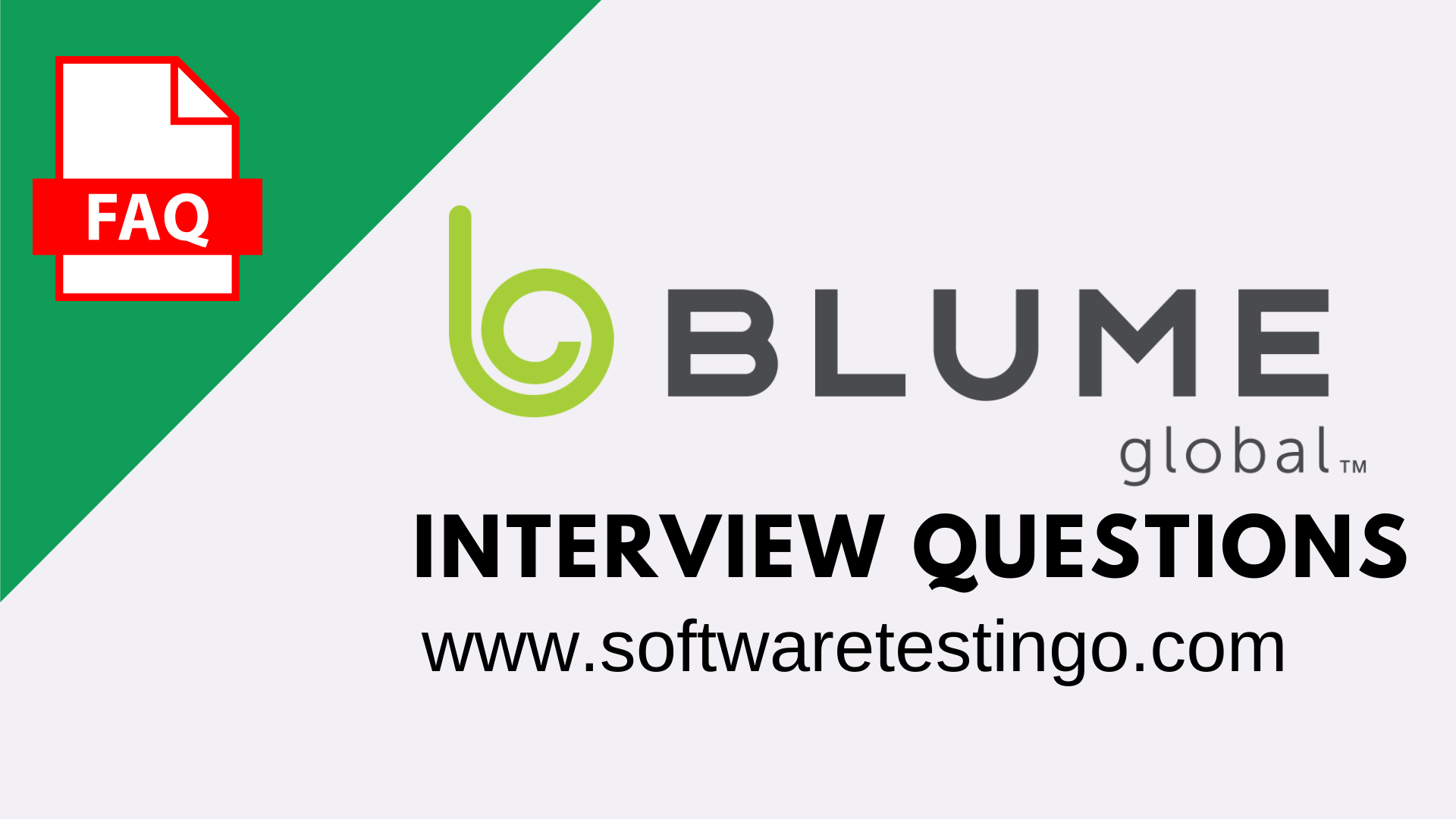 Blume Global Interview Questions