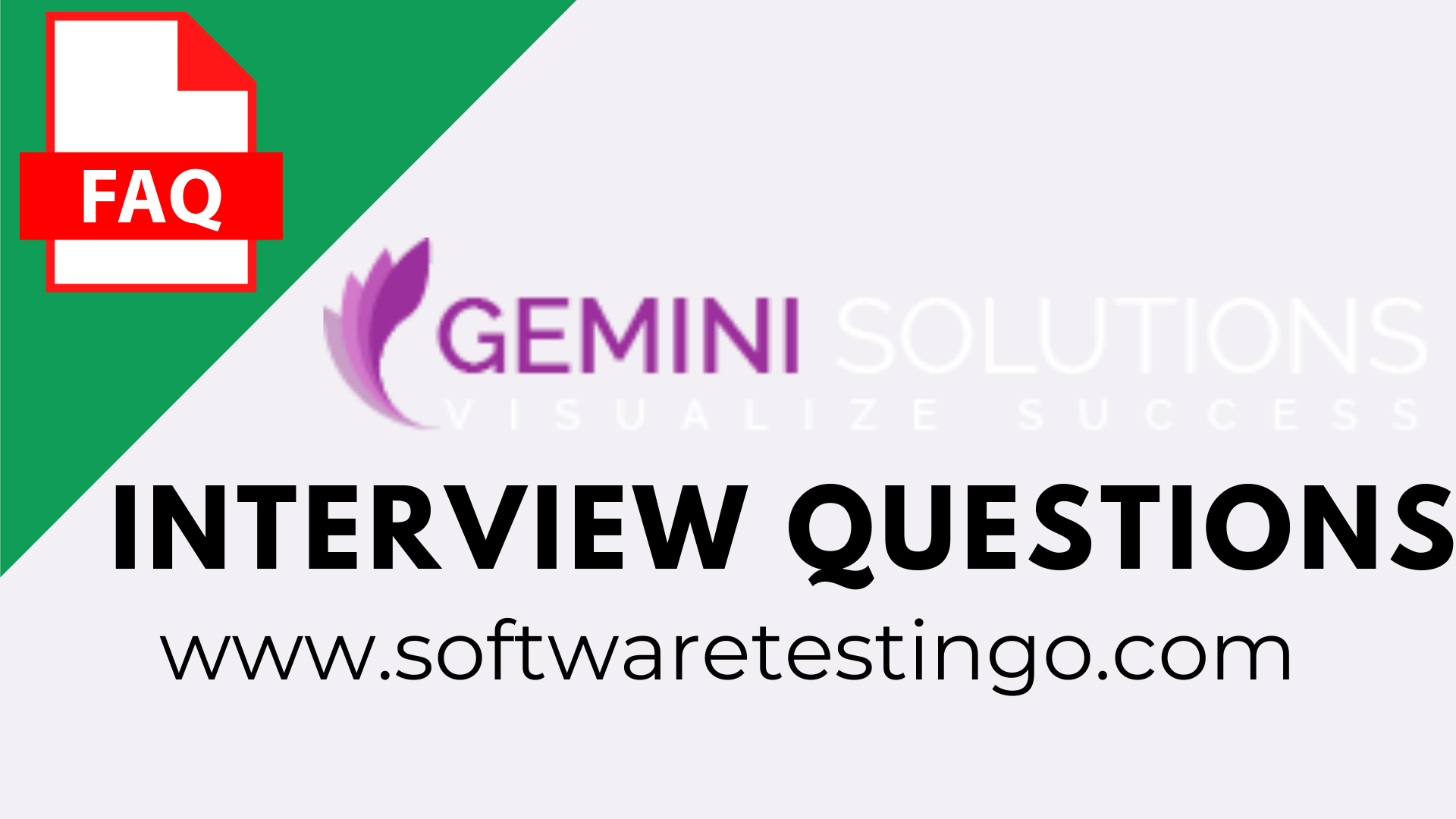 Gemini Solutions Interview Questions