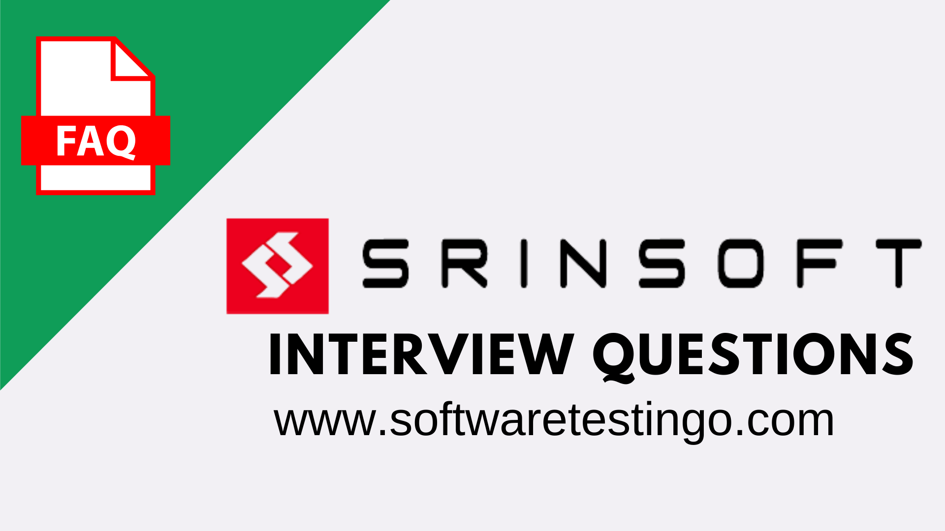 SrinSoft Technologies Interview Questions