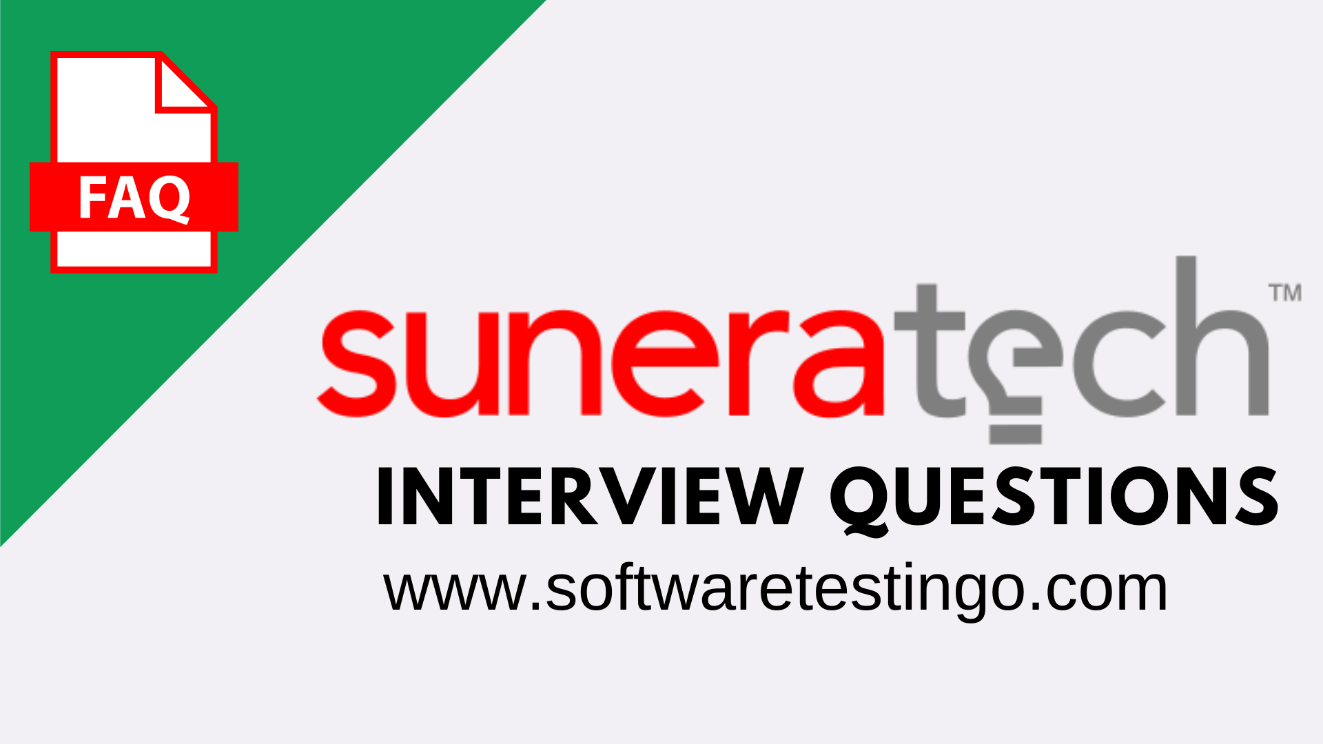 Sunera Technologies [ SuneraTech ] Interview Questions