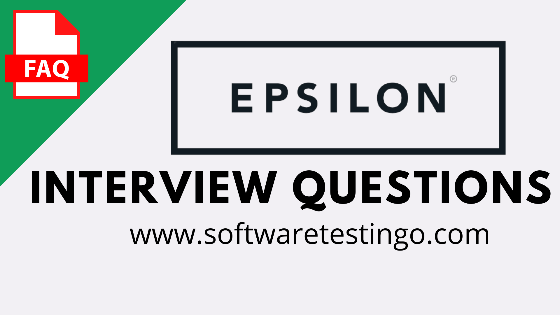 Epsilon Interview Questions