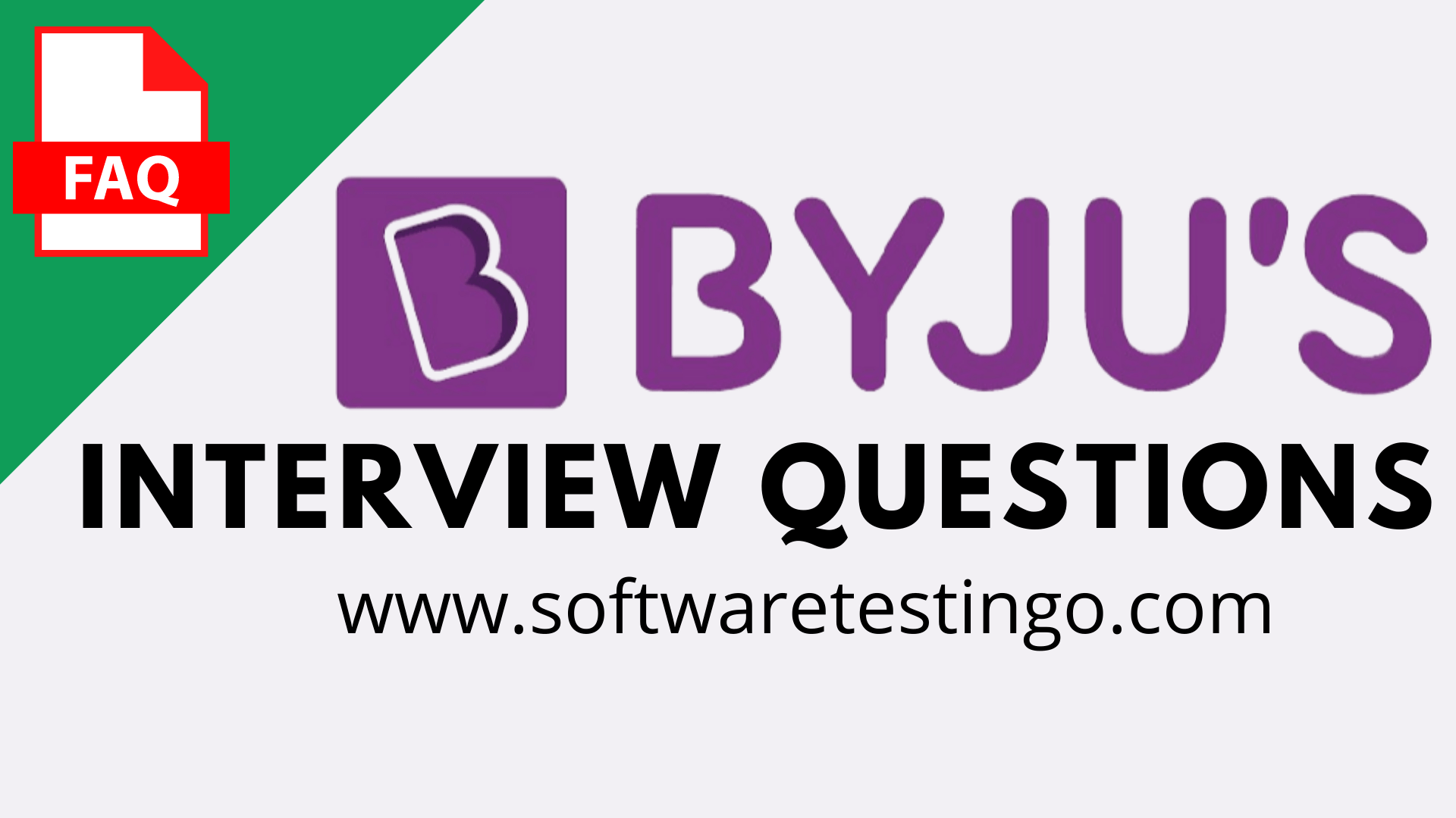 Byju's Interview questions