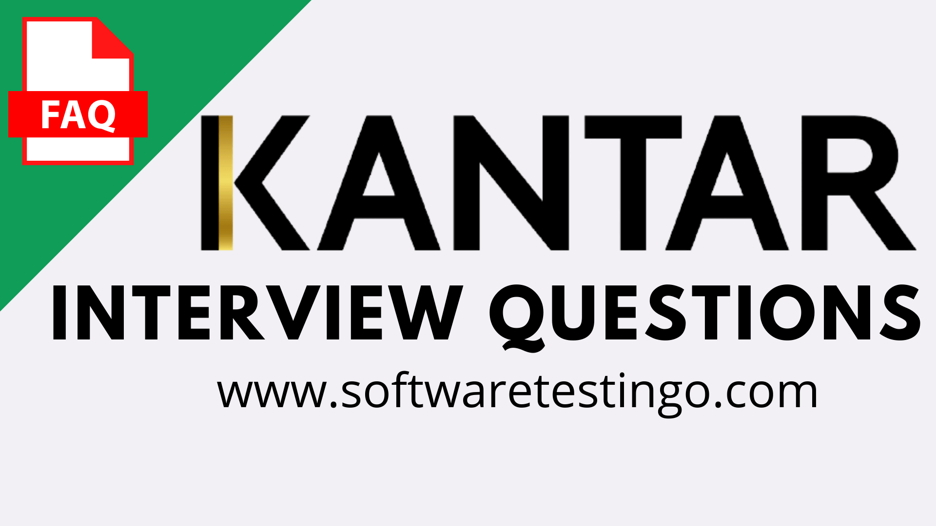 Kantar Interview Questions