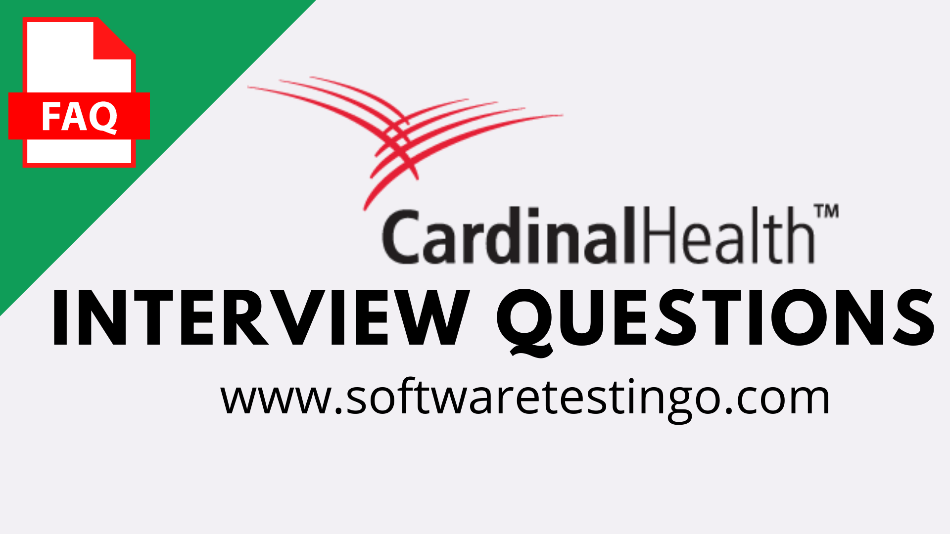 Cardinal Health Interview Questions