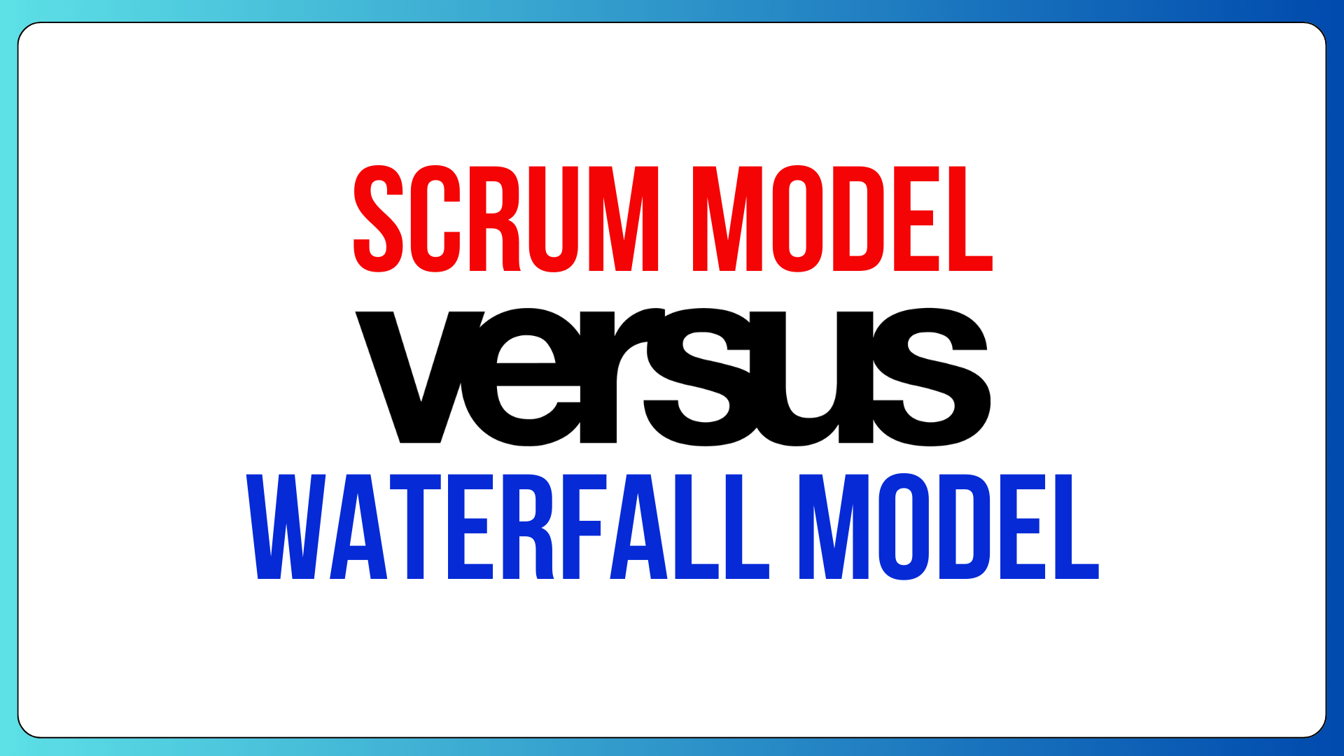 Difference Between Scrum vs Waterfall Model 2024