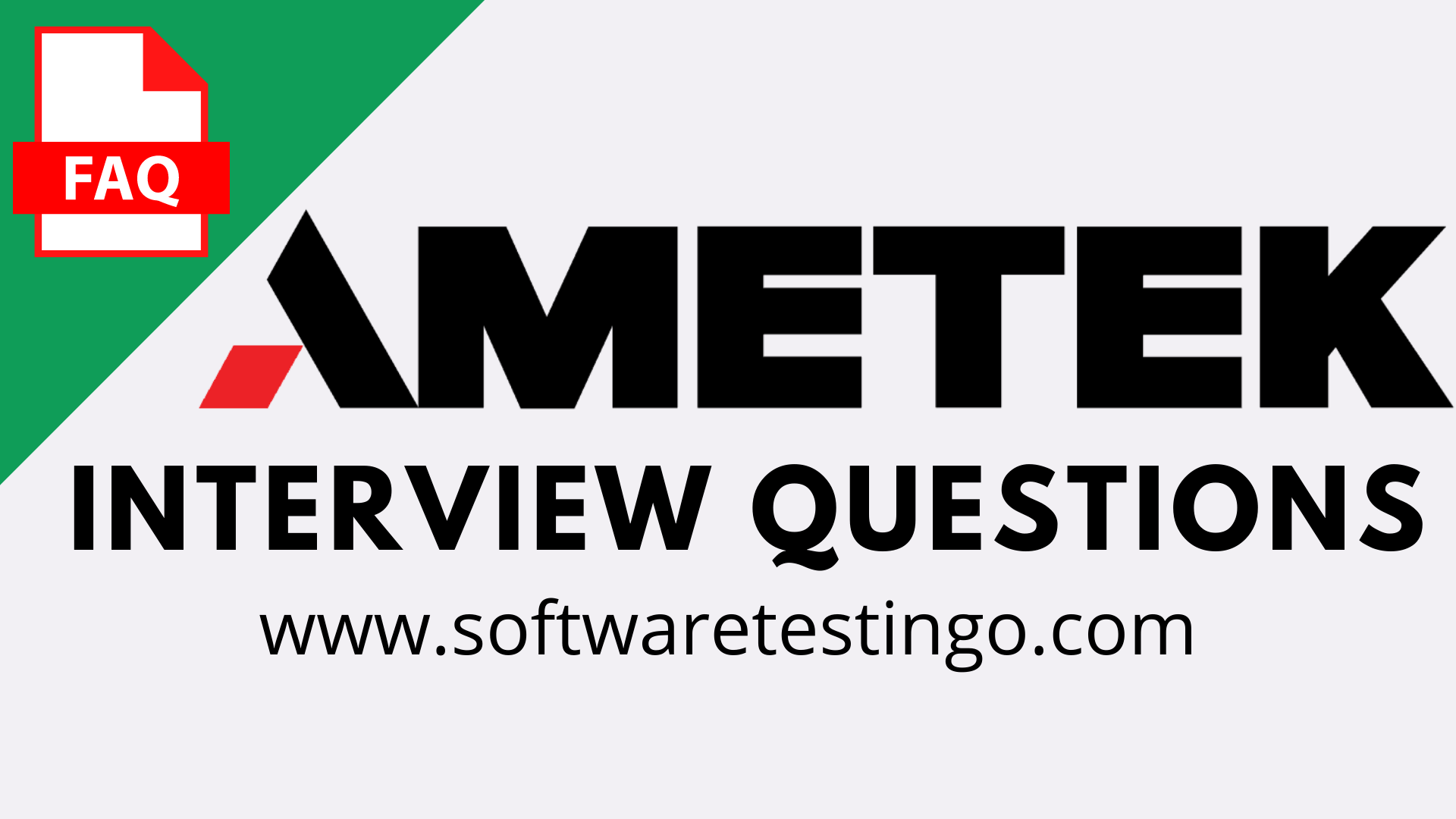 Ametek Interview Questions