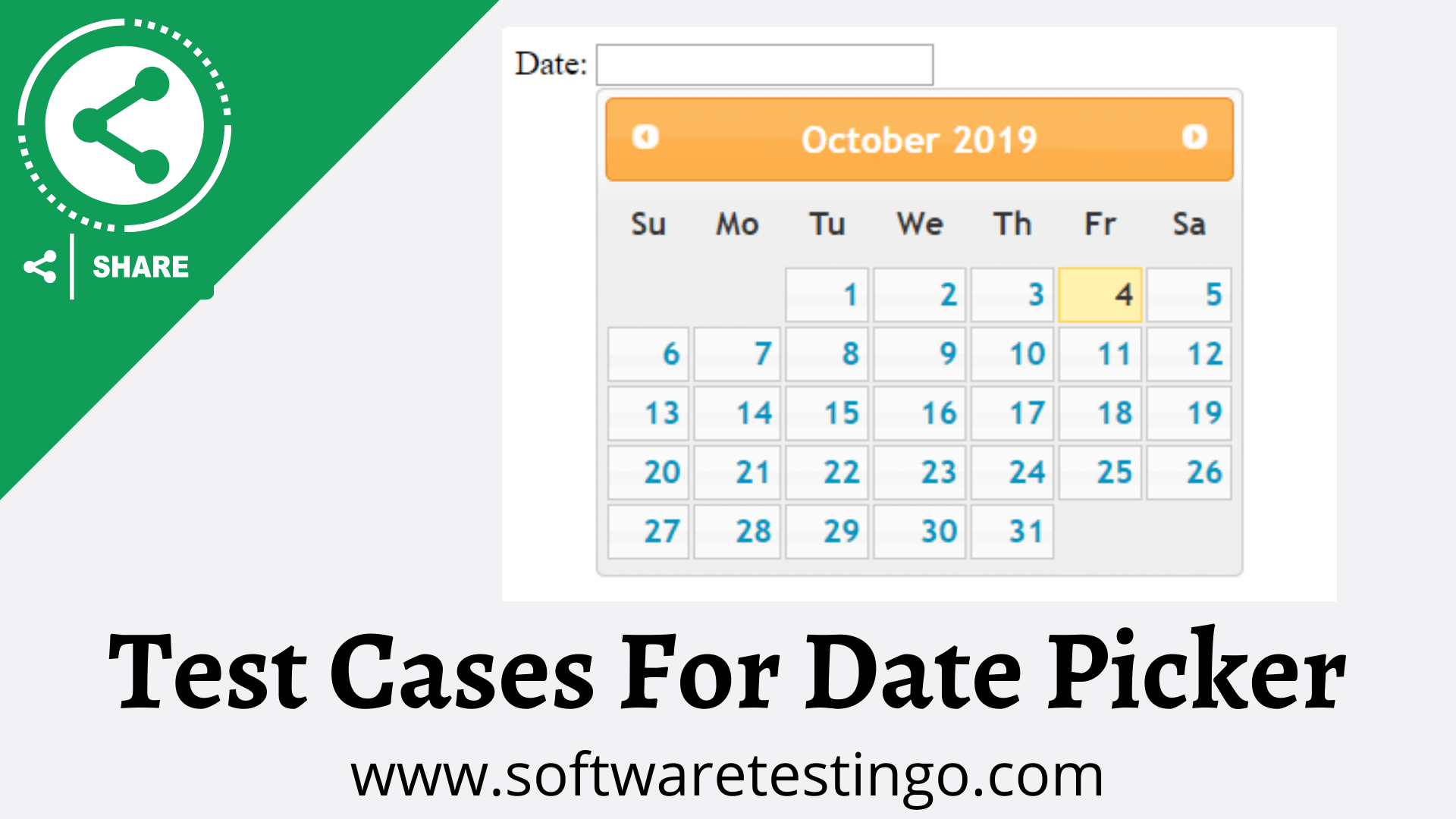 Test Case For Date Picker
