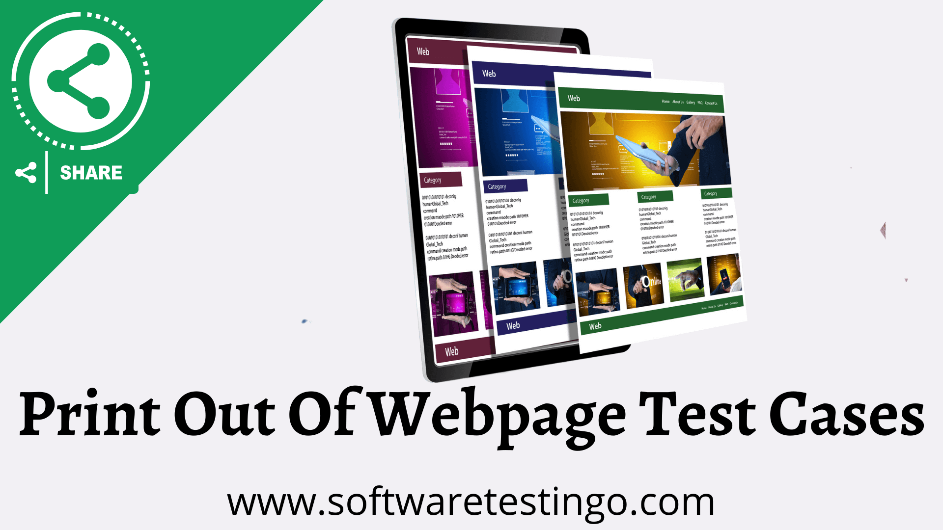 Test Case For Print Out Of Webpage