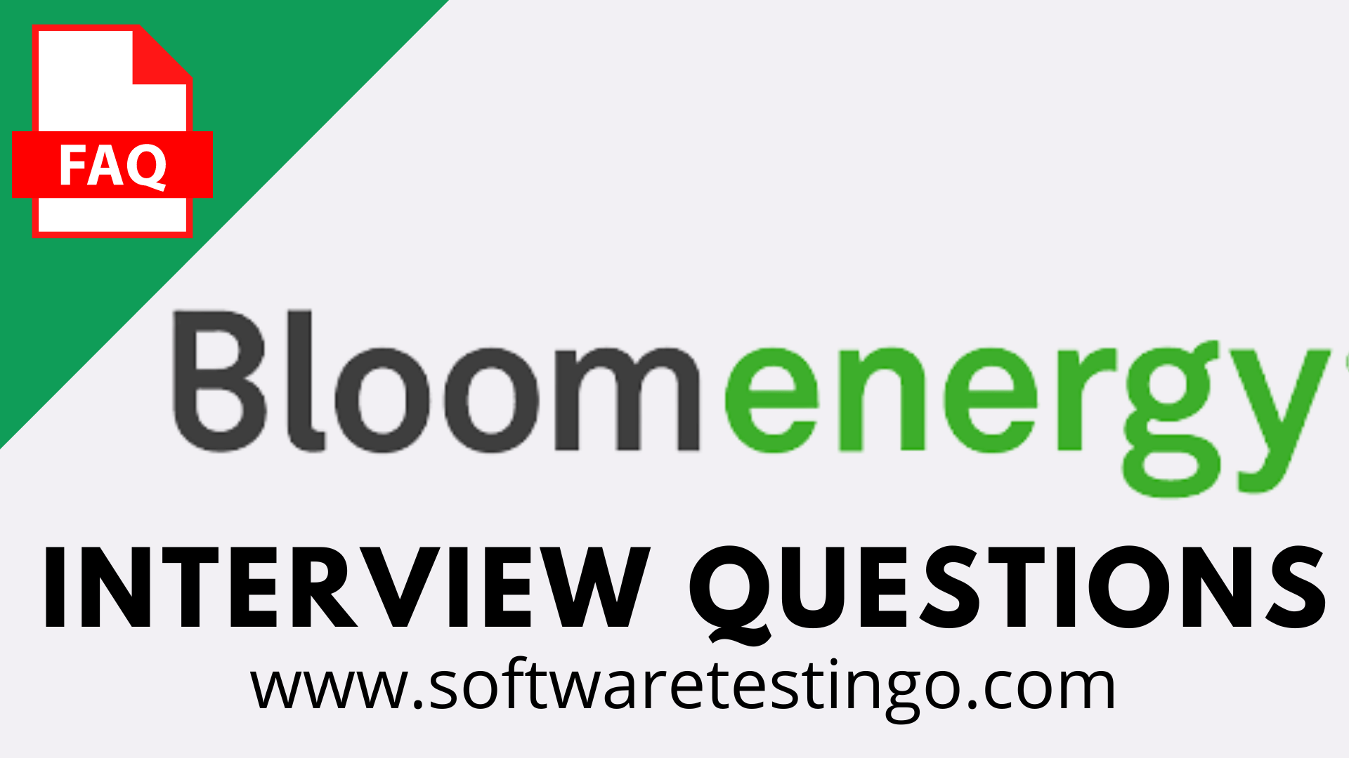 Bloom Energy Corporation Interview Questions