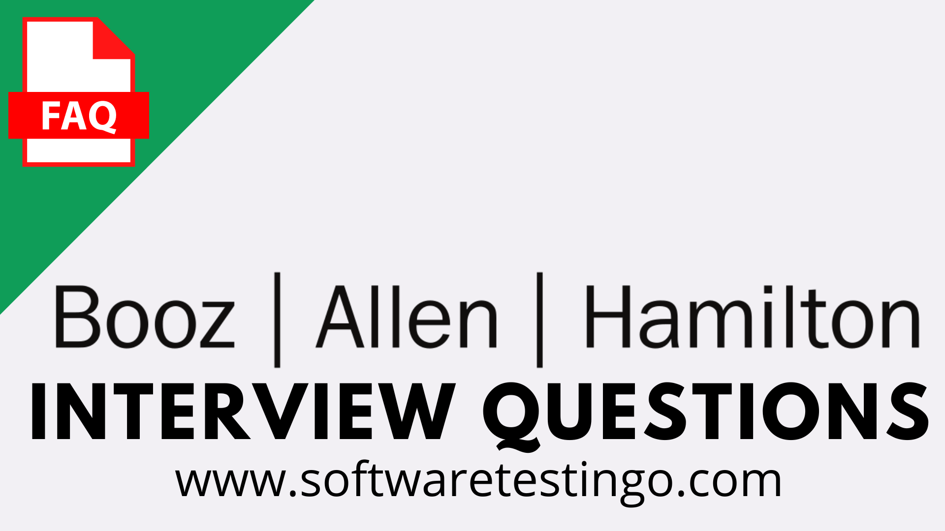 Booz Allen Hamilton Interview Questions