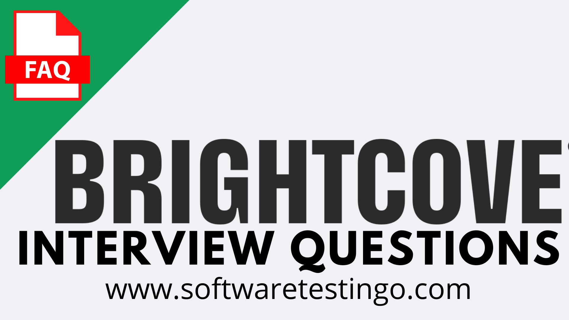Brightcove Interview Questions