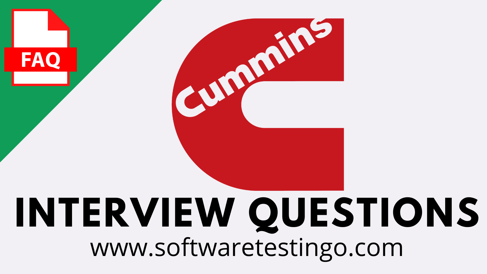 Cummins Quickserve Interview Questions