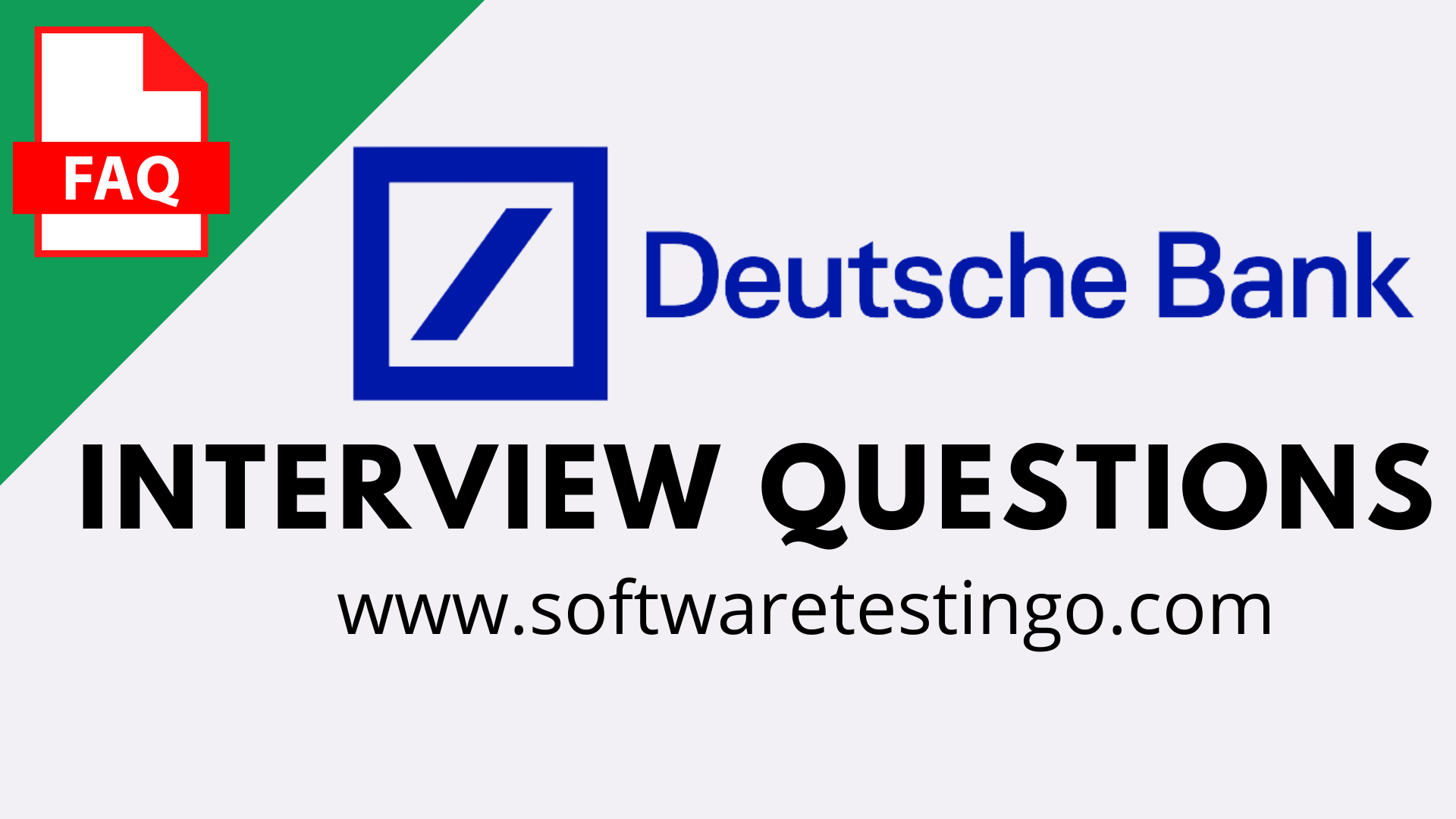 Deutsche Bank Interview Questions