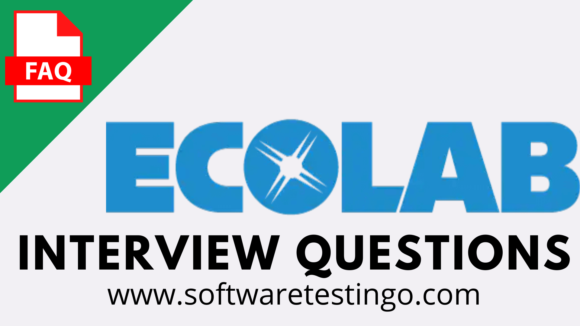 Ecolab Interview Questions