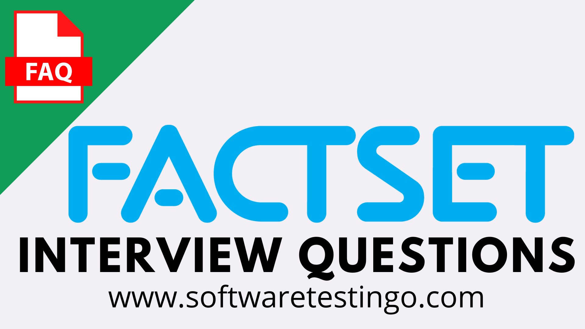 FactSet Interview Questions
