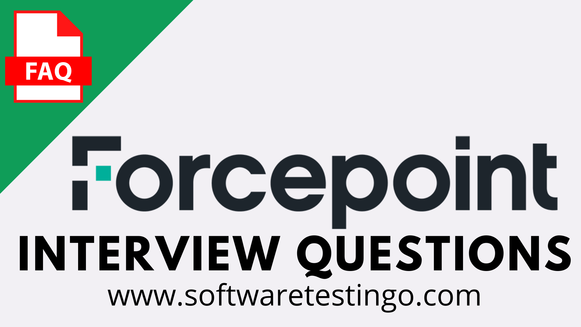 Forcepoint Interview Questions