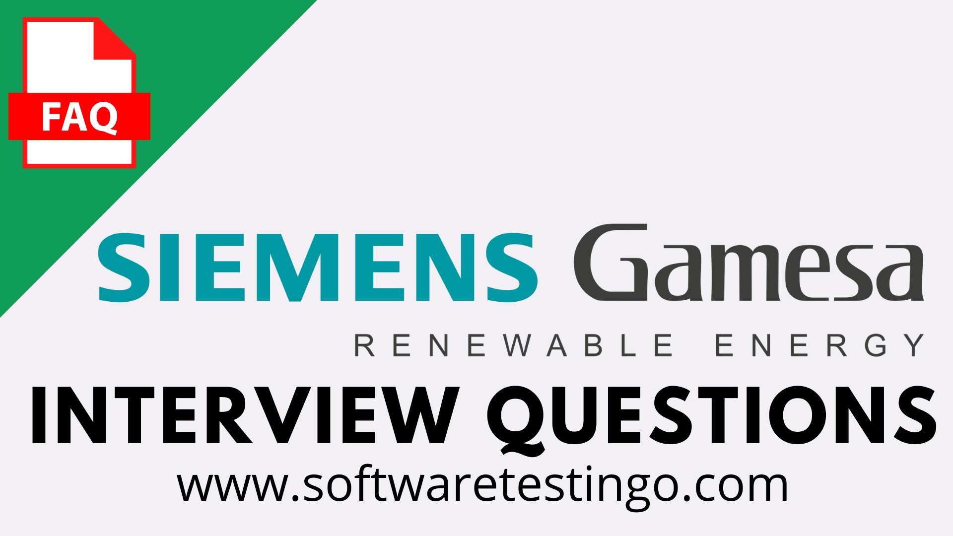 Siemens Gamesa Interview Questions