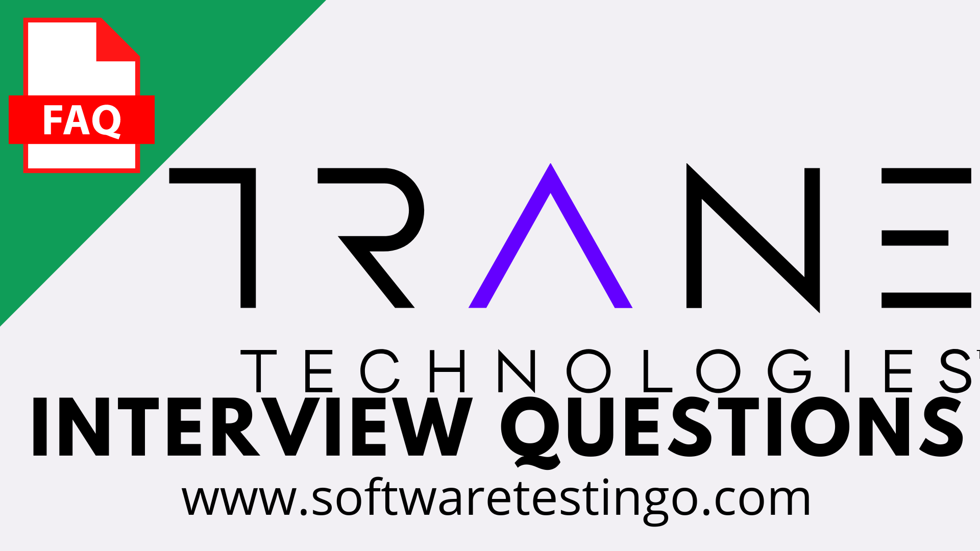 Trane Technologies Interview Questions New 2024