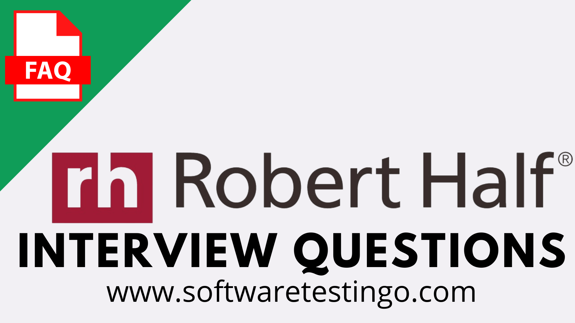 Robert Half Interview Questions