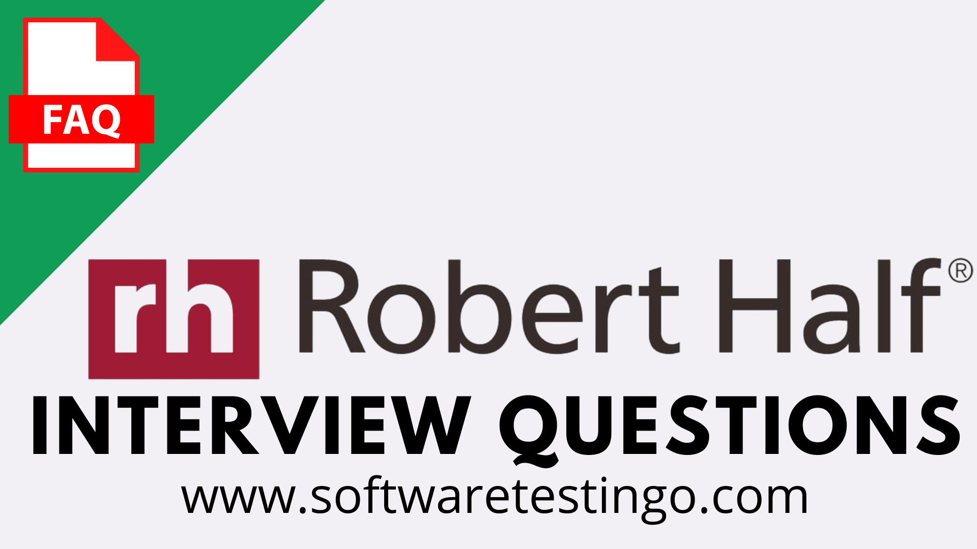 Robert Half International Chicago Interview Questions 2024