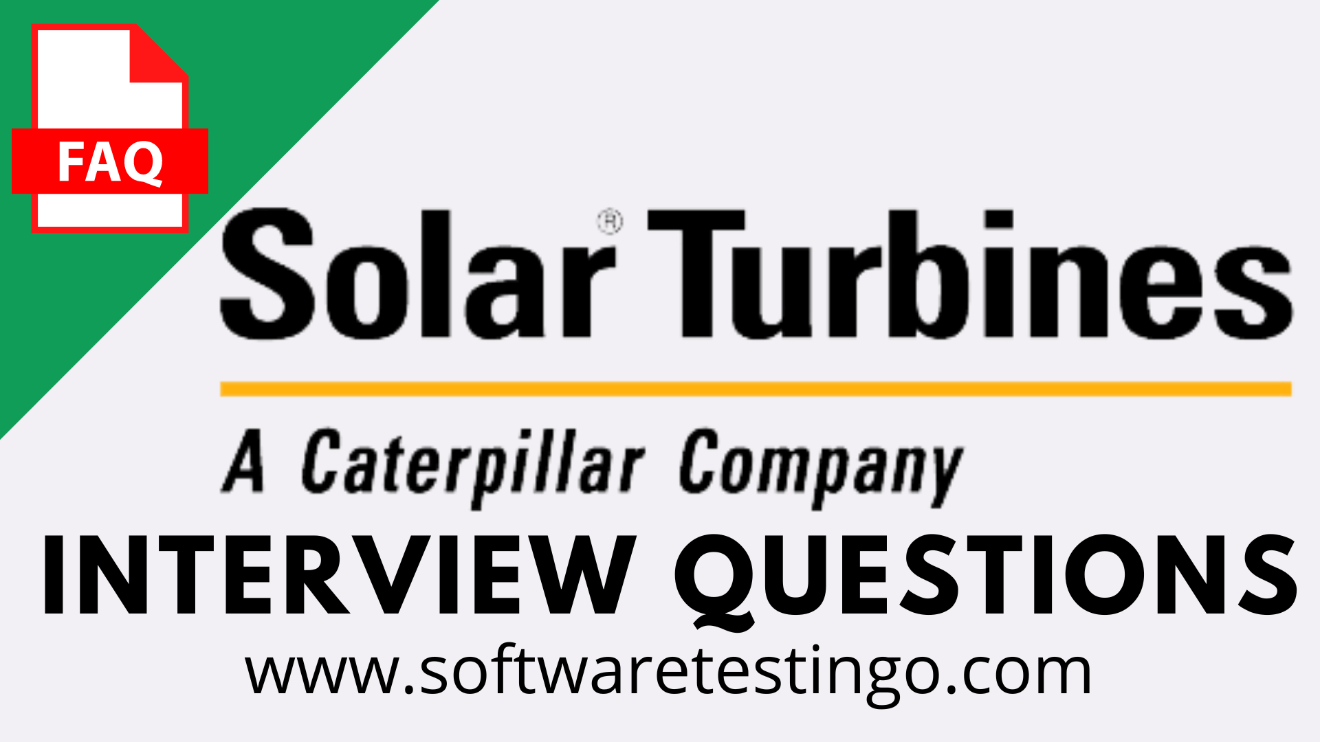 Solar Turbines Interview Questions