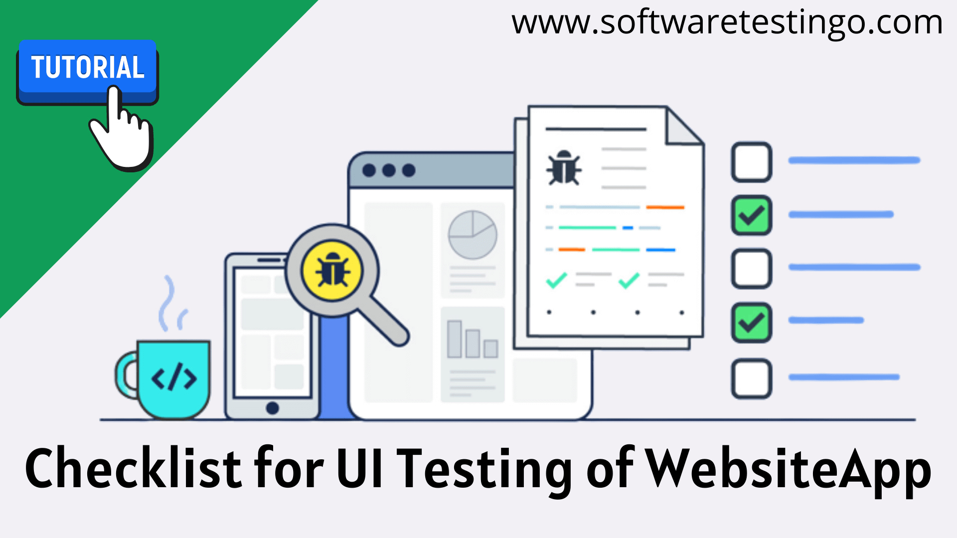 Checklist for UI Testing of WebsiteApp