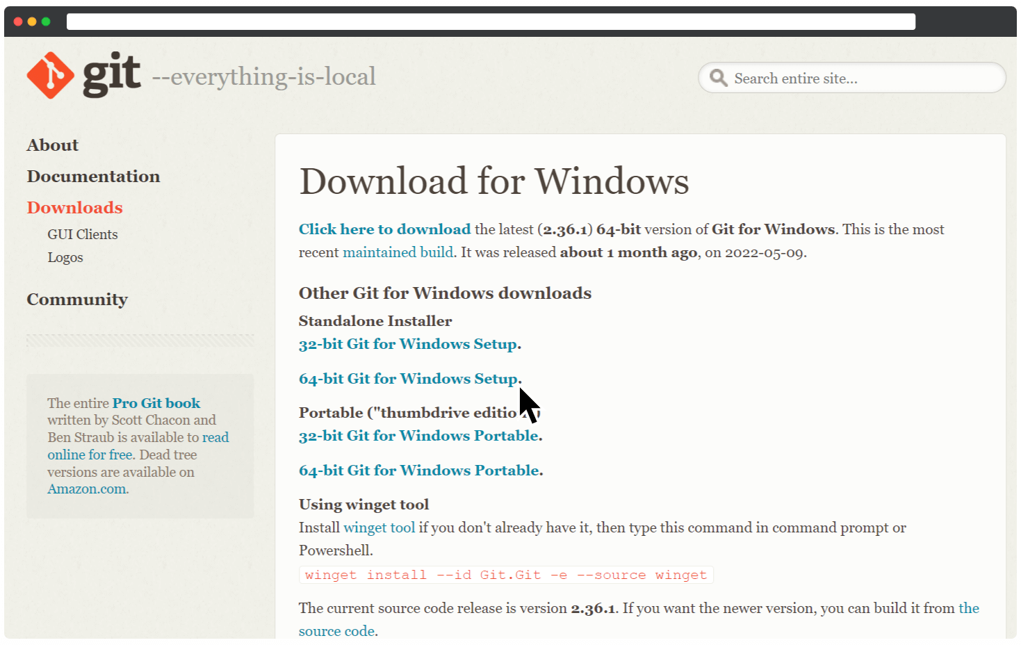 Install Git On Windows 3 64 bit Git for Windows Setup File