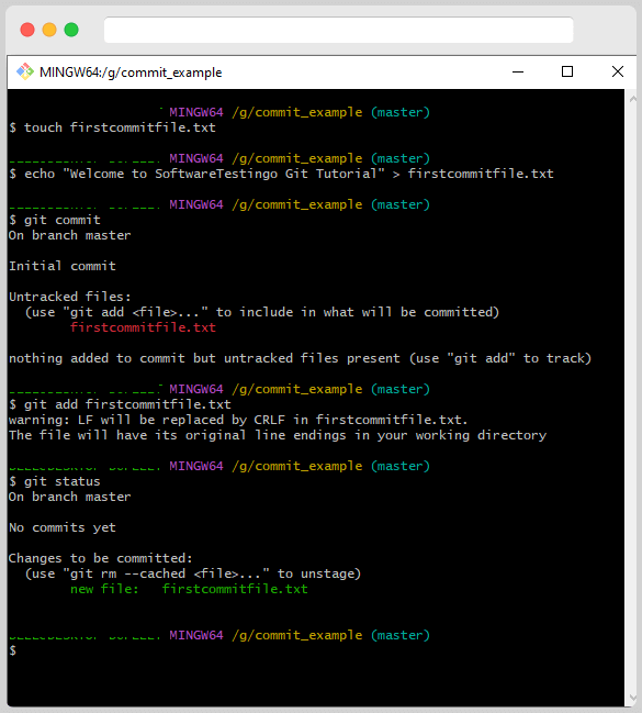 Git Commit Command List 8 Added File To Staging Area